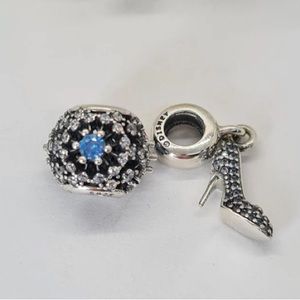 Pandora Disney Cinderella Wish charm and Cinderella Slipper charm.
